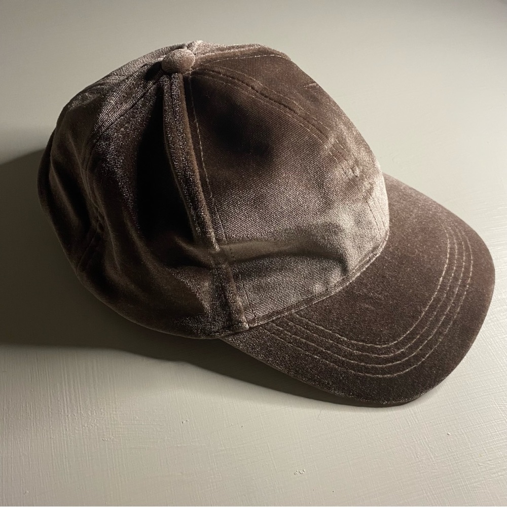 Rose Gold Hue Velvet Baseball Cap